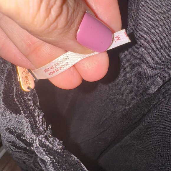 Free People Chelsey  Long‎ Sleeve Black Velvet Mini Dress Size S NEW WITH TAG - Picture 7 of 11